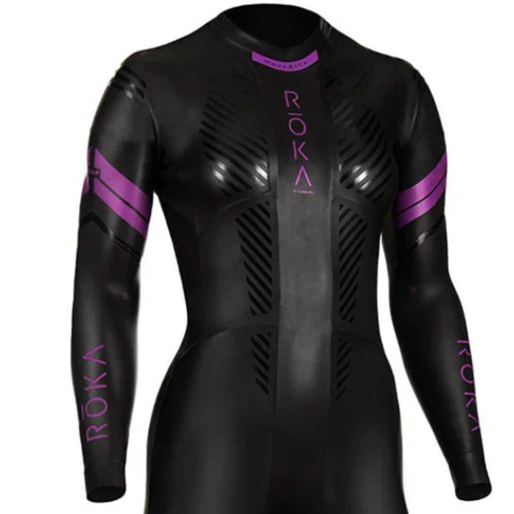 NWT - ROKA Women's Maverick Comp II Wetsuit - Women's Large - Black/Silver